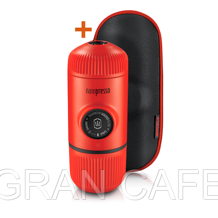 Нанопрессо светло-красный + чехол "Nanopresso Elements Lava Red от WACACO®" Портативная эспрессо машина, фото 2