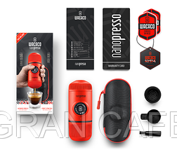 Нанопрессо светло-красный + чехол "Nanopresso Elements Lava Red от WACACO®" Портативная эспрессо машина, фото 3