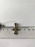 Срібний хрестик у позолоті НОВИЙ. Вага 3,35 г., фото 2