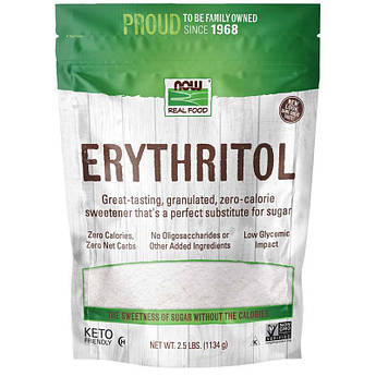 Now Foods, Real Food, Еритритол (еритрит), натуральний підсолоджувач Erythritol, 1134 г (2,5 фунта)