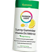 Вітамін Д3 Sunny Gummies Vitamin D3 1000 IU 100 желеек, фото 2
