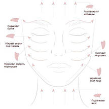 Скребок гуаша для обличчя, нефритовий скребок, фото 3