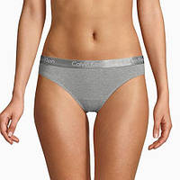 Жіночі трусики (сліпи) Calvin Klein колекція Motive Cotton Lightly Lined, колір світло-сірий