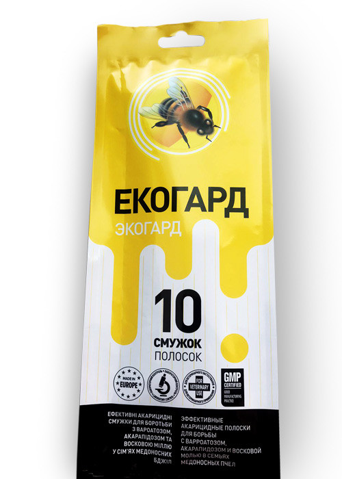 Екогард No10 (смужки проти варроатозу, акарапідозу та воскової молі)
