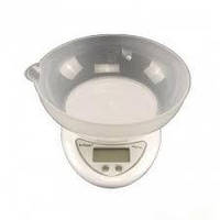 Кухонные настольные электронные весы для взвешивания продуктов A-Plus 1681 с чашей для дома кухни до 5кг