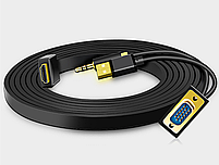 Кабель конвертер VGA на HDMI JH Z140 3m адаптер перехідник активний процесор, фото 6
