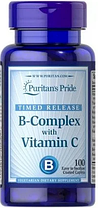 Комплекс вітамінів групи Б і С Puritan's Pride B-Complex with Vitamin C 100 таб, фото 2