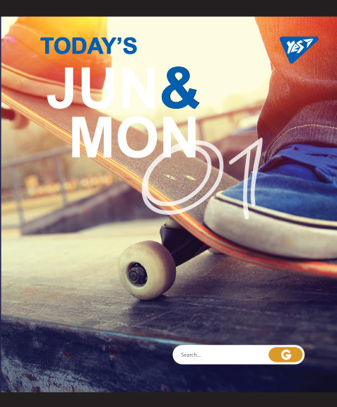 Зошит для записів А5/24 кл. YES "JUN&MON" іридіум + софт.тач