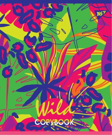 Набір шкільних зошитів 48 аркушів лінія YES Wild Animals Neon 5 штук