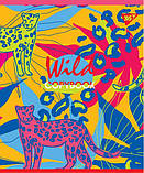 Набір шкільних зошитів  48 аркушів лінія YES Wild Animals Neon 5 штук, фото 3