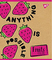 Набір шкільних зошитів 12 аркушів лінія YES Fruits Color Крафт 10 штук