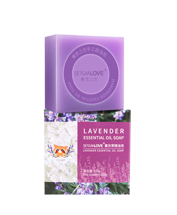 Мыло ручной работы SERSANLOVE Essential Oil Lavender Soap с эфирным маслом лаванды 100 гр - фото 1 - id-p1426486216