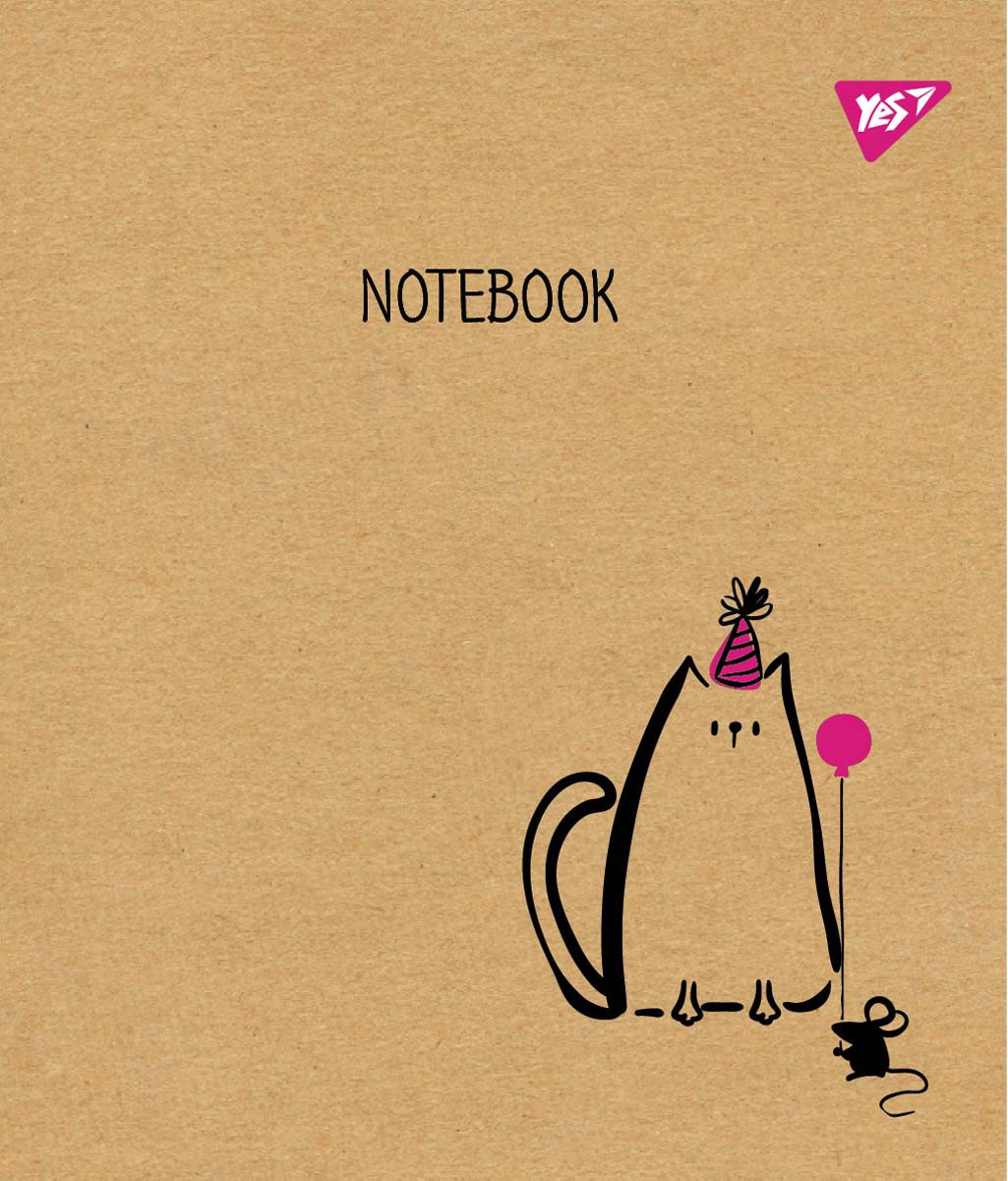 Зошит для записів А5/24 лін. YES "Sketch animal" крафт, белила, фото 1