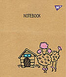 Зошит для записів А5/24 лін. YES "Sketch animal" крафт, белила, фото 2