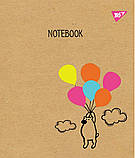 Зошит для записів А5/24 лін. YES "Sketch animal" крафт, белила, фото 3