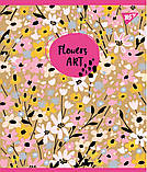 Набір шкільних зошитів  48 аркушів клітинка YES Flowers Art Крафт 5 штук, фото 3