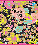 Набір шкільних зошитів  48 аркушів клітинка YES Flowers Art Крафт 5 штук, фото 4