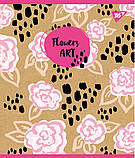 Набір шкільних зошитів  48 аркушів клітинка YES Flowers Art Крафт 5 штук, фото 6