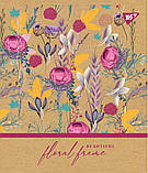 Набір шкільних зошитів  48 аркушів лінія YES Floral Frame Крафт 5 штук, фото 5