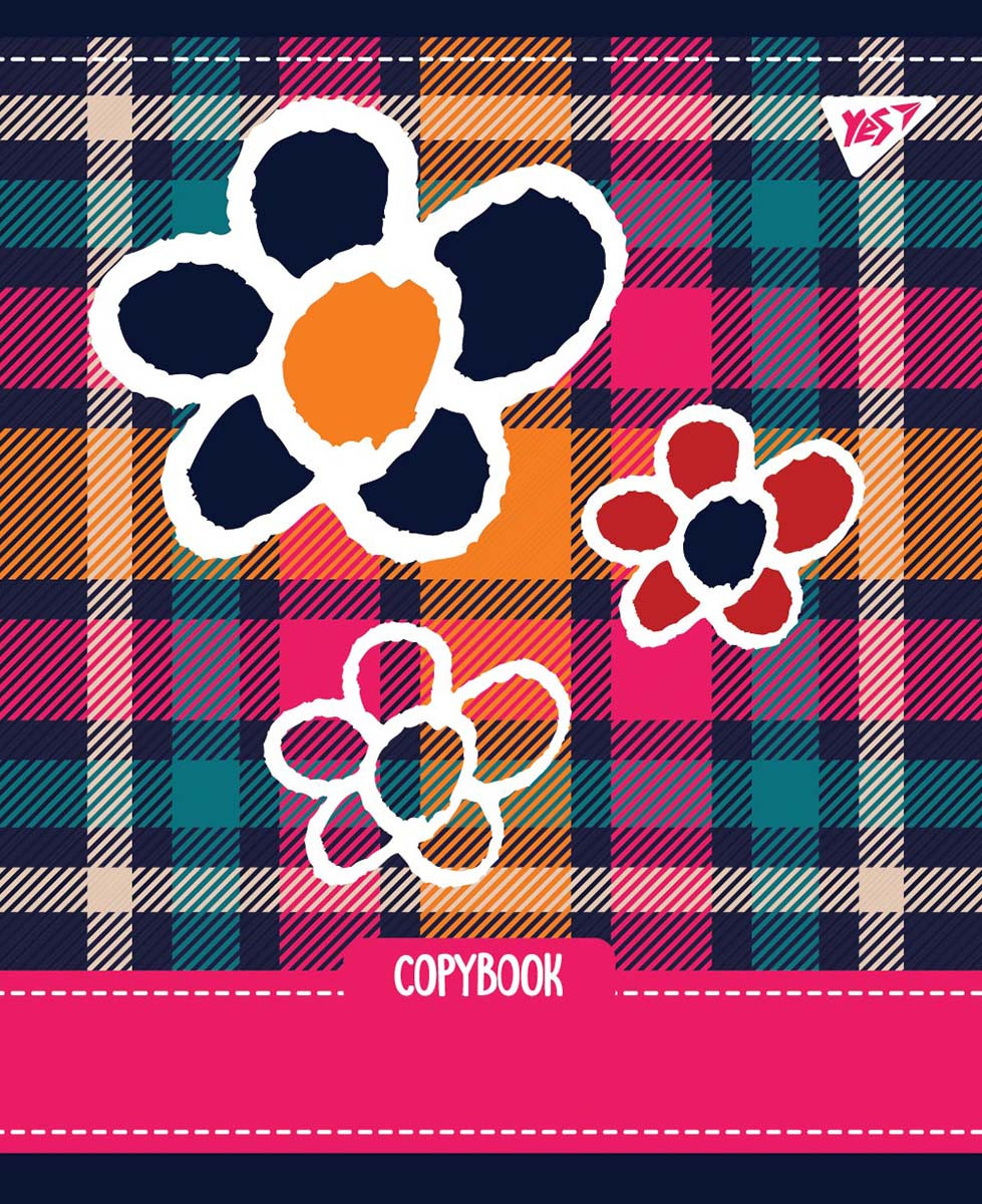 Зошит для записів А5/24 ліній. YES "Tartan fun" виб. гібрид.лак