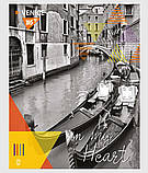 Зошит для записів А5/48 кл. YES "City of your heart" виб. гнучк.лак., фото 2