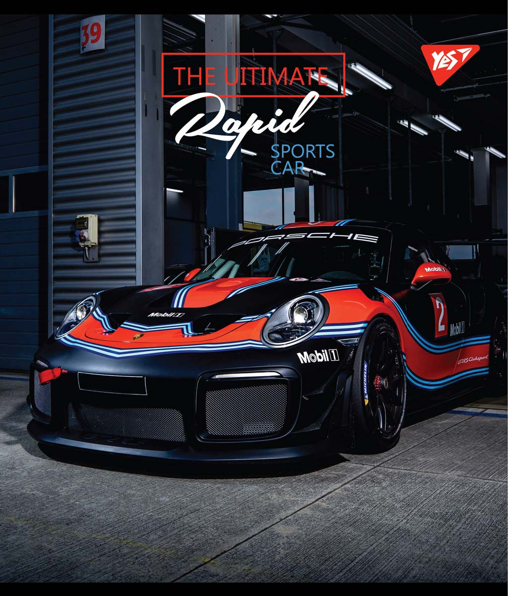 Набір шкільних зошитів 48 аркушів лінія YES Rapid Drive 5 штук