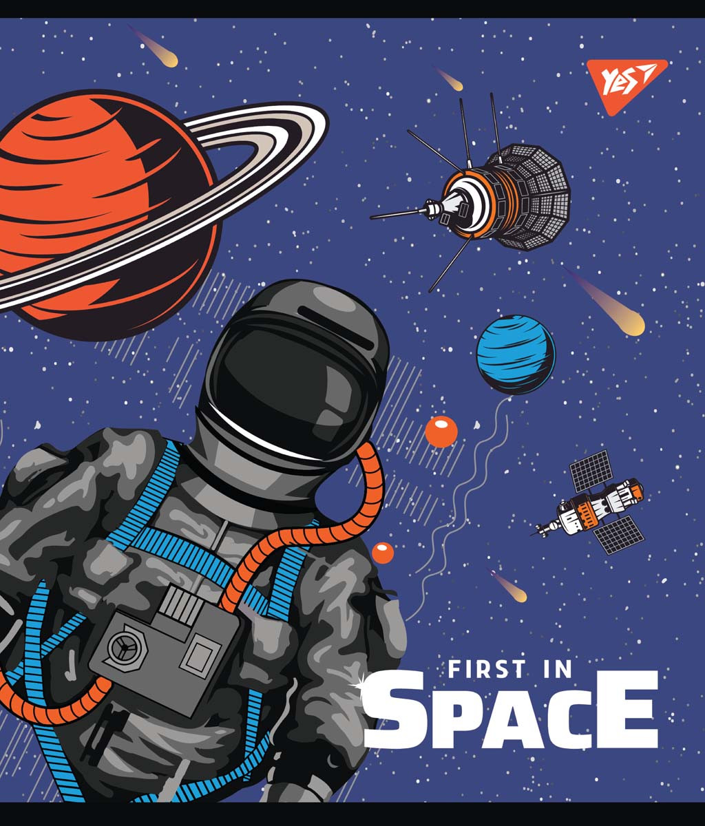 Зошит для записів А5/12 ліній. YES "Galaxy exploring "б.гібрид.лак.