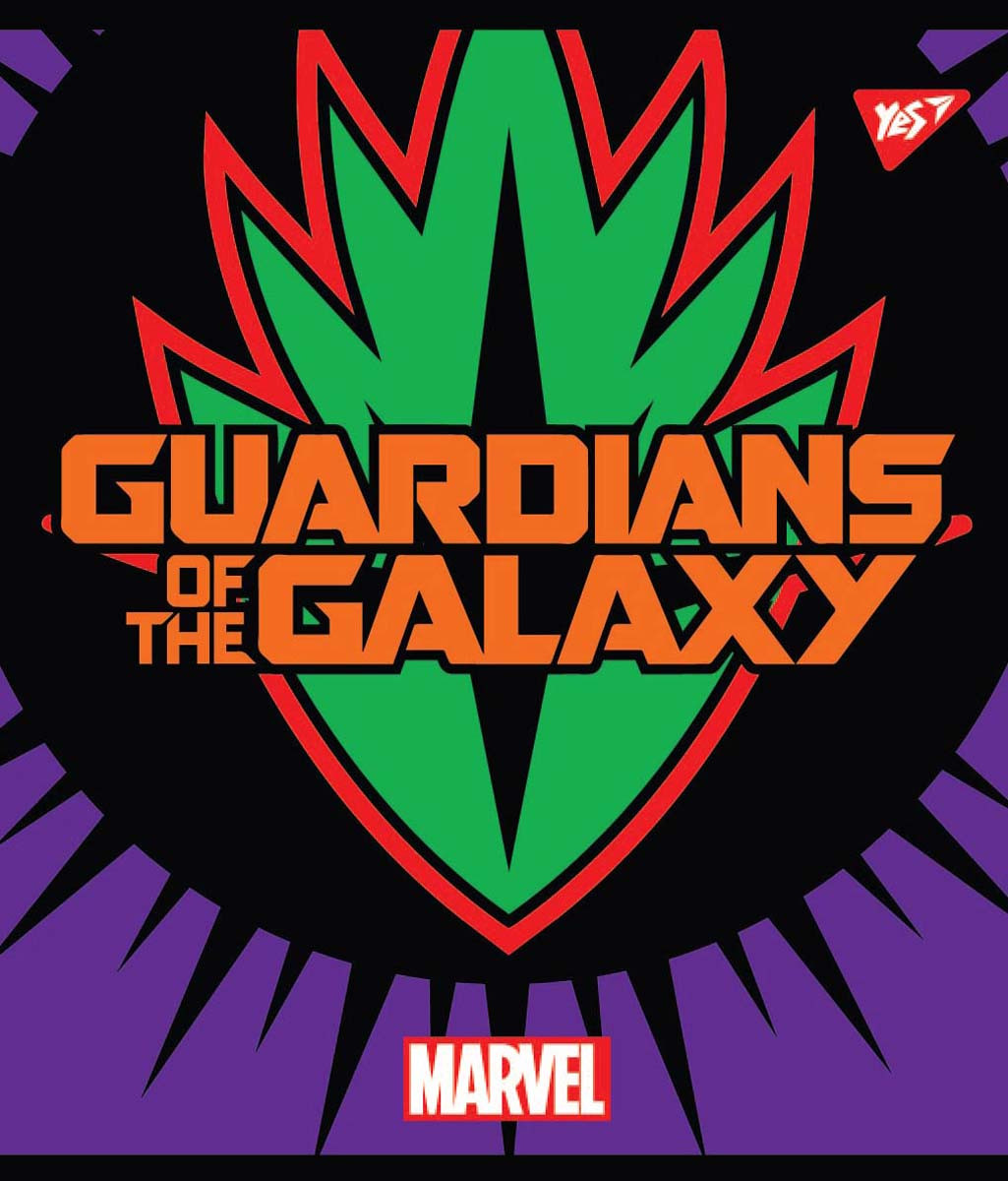 Зошит для записів А5/12 лін. YES "Marvel. Hero shields" неон+софт-тач, фото 1