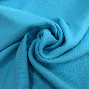 Тканина муслін жатий двошаровий, яскрава бірюза (шир. 1,30м) (MS-JAT-2-0012)