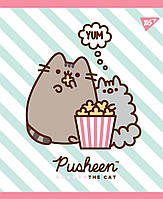 Зошит для записів А5/12 лін. YES "Pusheen. Sweet cat" УФ-виб.+глітер + софт-тач