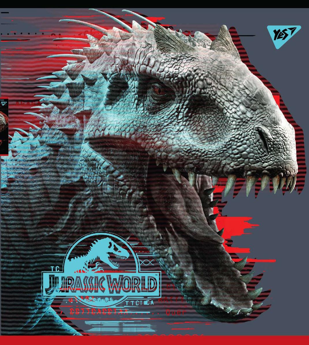 Набір шкільних зошитів 48 аркушів лінія YES Jurassic World Science Gone Wrong 5 штук