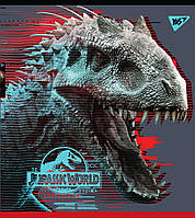 Зошит для записів А5/18 кл. YES "Jurassic world. Science gone wrong" Іридіум+гірид.виб.