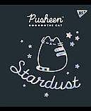 Зошит для записів А5/18 кл. YES "Pusheen fabulous" софттач + фольга срібло голограф, фото 3