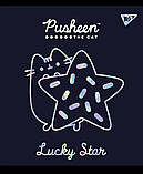 Зошит для записів А5/18 кл. YES "Pusheen fabulous" софттач + фольга срібло голограф, фото 5