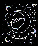 Зошит для записів А5/24 кл. YES "Pusheen fabulous" софттач + фольга срібло голограф, фото 2