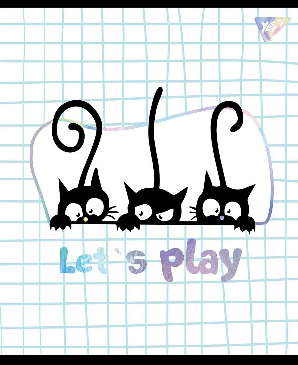 Набір шкільних зошитів 48 аркушів клітинка YES Playful Kitties 5 штук