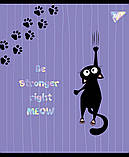 Набір шкільних зошитів  48 аркушів клітинка YES Playful Kitties 5 штук, фото 5