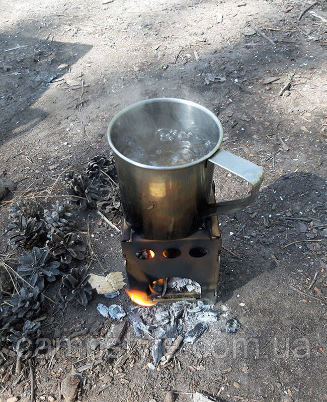 Карманная туристическая печка Щепочница с чехлом - фото 5 - id-p151680670