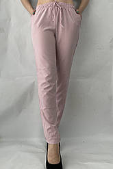 Жіночі літні штани, софт No13 брудно- рожевий БАТАЛ