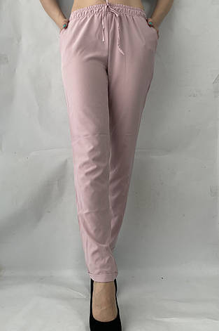 Жіночі літні штани, софт No13 брудно- рожевий БАТАЛ, фото 2