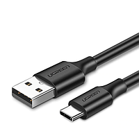 Кабель USB на Type-C для швидкої зарядки UGREEN 3А Cable Nickel Plating 1м (чорний) US287