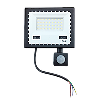 Прожектор LED 30W ULTRA Slim 220V 2500Lm 6500K IP65 с датчиком движения TNSy5000515