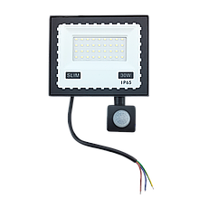 Прожектор LED 30W ULTRA Slim 220V 2500Lm 6500K IP65 з датчиком руху TNSy5000515