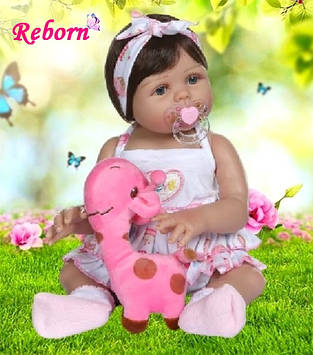 Силіконова колекційна лялька пупс Reborn Doll Дівчинка Софія 47 см Реалістична вінілова лялька реборн в