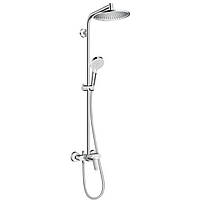 Душова система з одноважільним змішувачем Hansgrohe Crometta E 240 1jet Showerpipe (27269000)