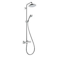 Душова система з термостатом для настінного монтажу Hansgrohe Croma Air 220 1jet Showerpipe (27185000)