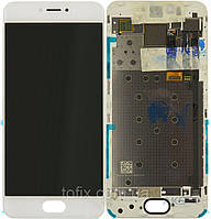 Дисплей для Meizu Pro 6 (M570H), Meizu Pro 6s, модуль (екран і сенсор) з передньою панеллю (TFT) Білий