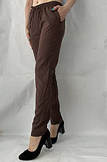 Жіночі літні штани, No13 тем.коричневий, фото 2