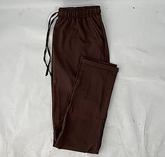 БАТАЛЬНІ літні штани, No 13 тем.коричневий, фото 3