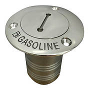 Горловина бака паливна в човен і катер "GASOLINE" 50 мм неіржавка сталь Attwood